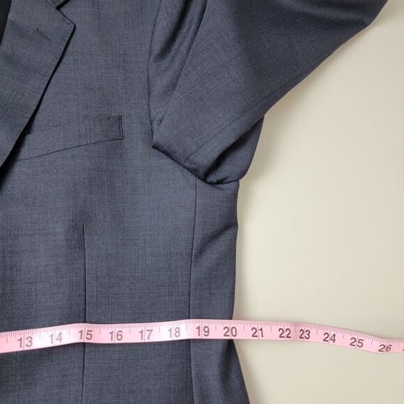 J Crew Tollegno 1900 Ludlow Blazer Mens 42R Blue Single Breasted Sports Jacket - Picture 12 of 16